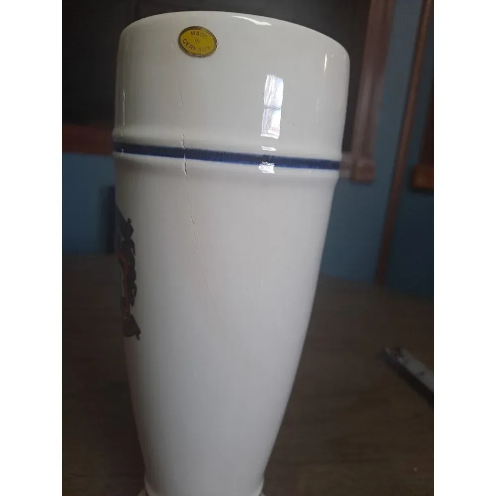 DAB Dortmunder Actien Brauerei White Ceramic Pilsner Drinking Glass 9.5